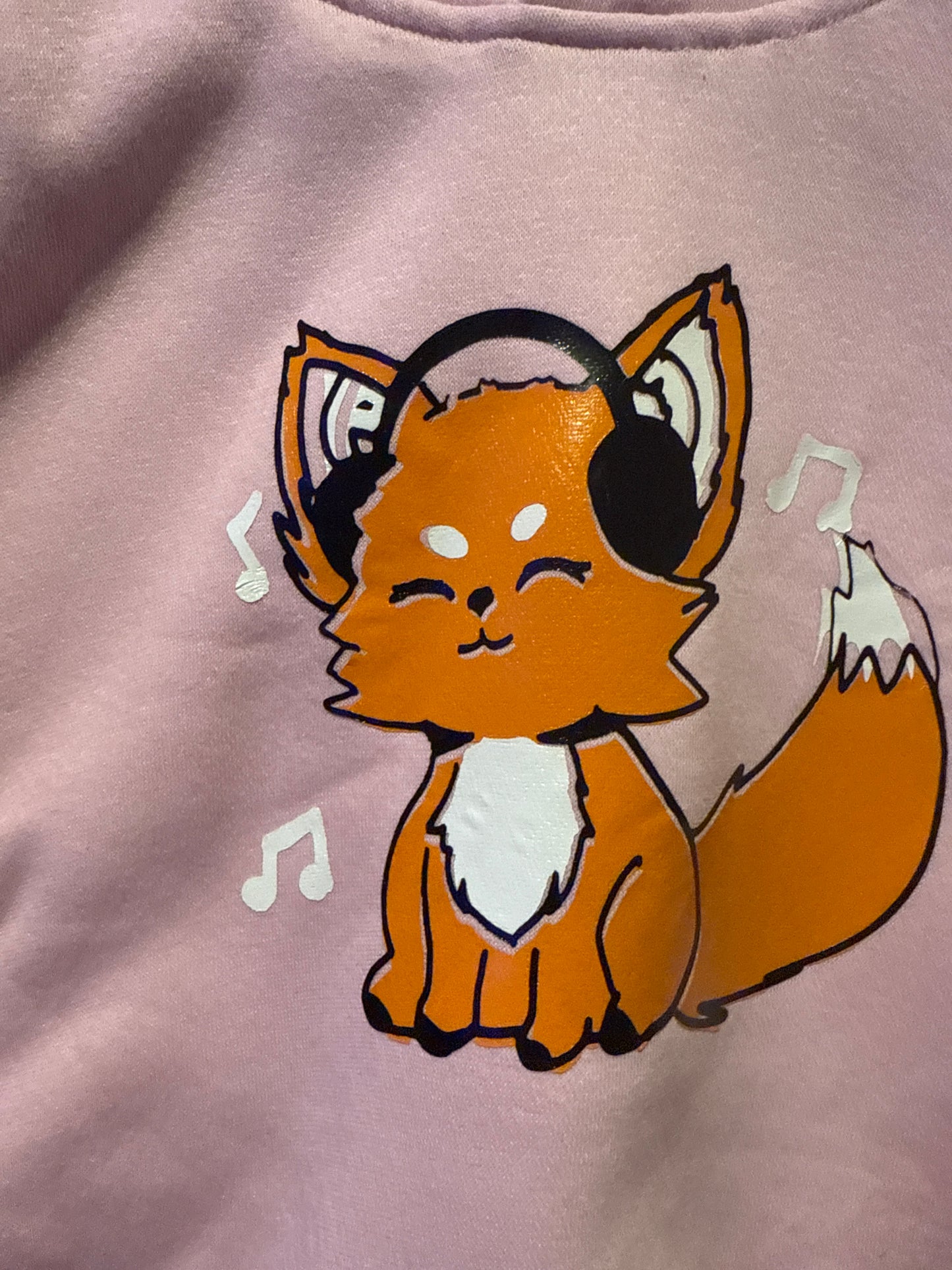 5/6 kids fox print hoodie