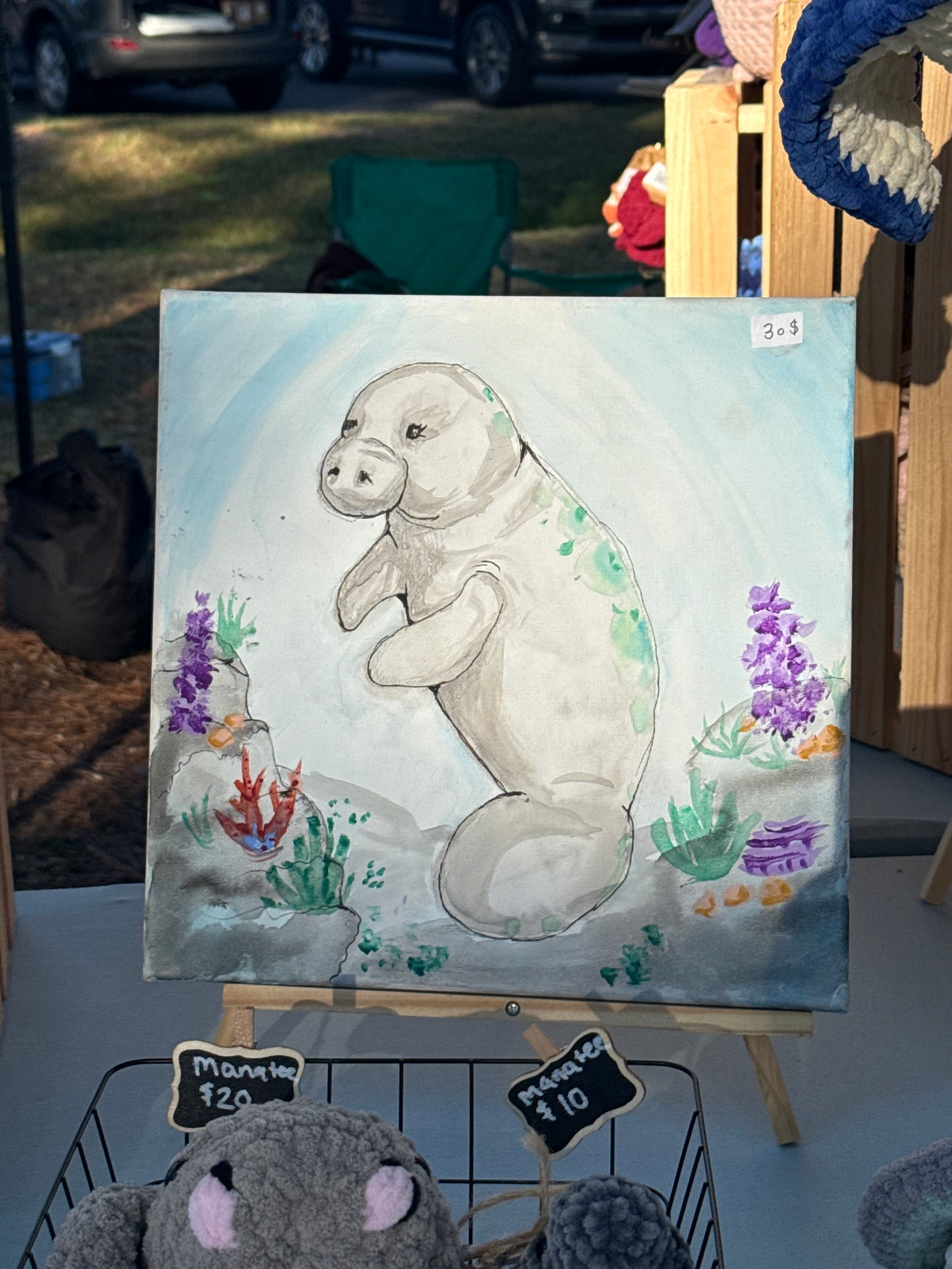 Manatee painting