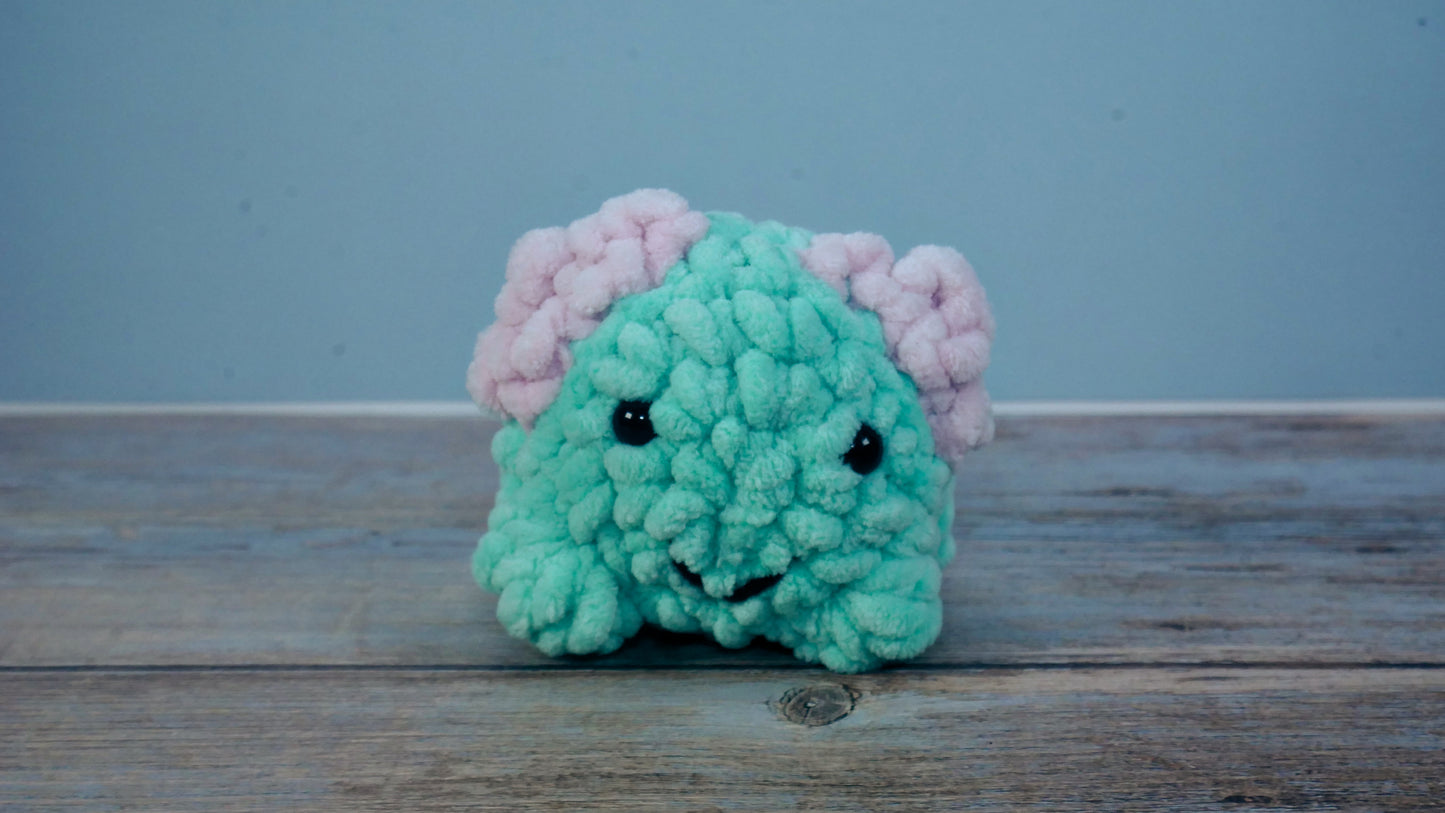 Crocheted Axolotl Keychain
