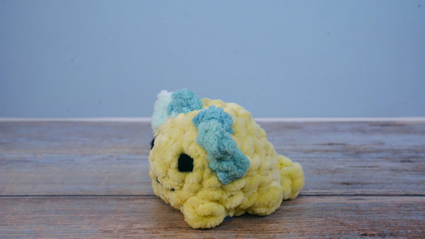 Crocheted Axolotl Keychain