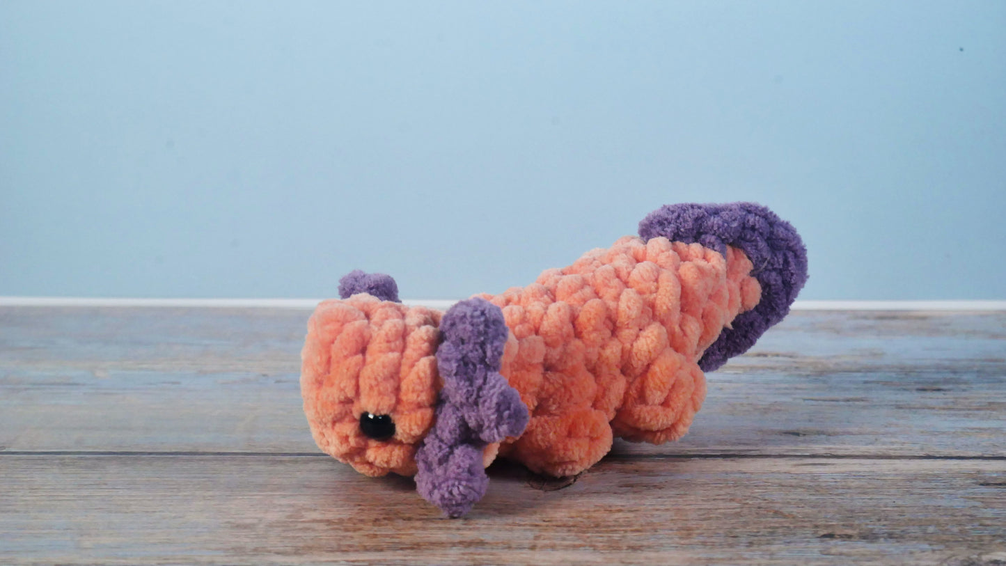 Crocheted Mini Axolotl