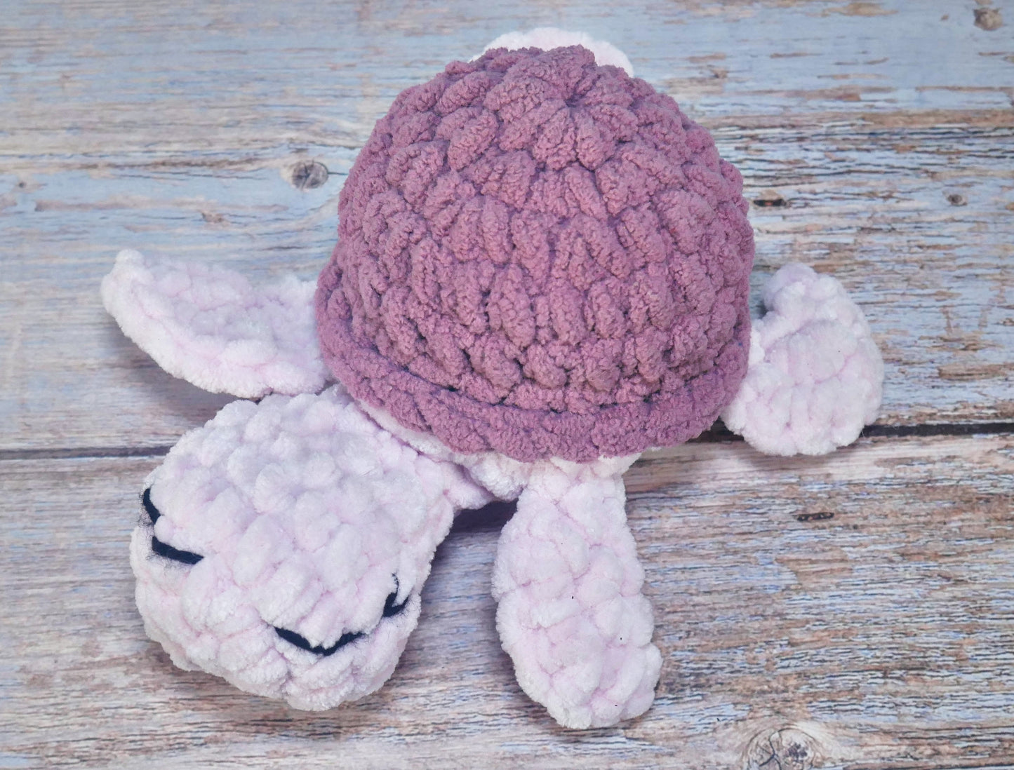 Crocheted baby sea turtles