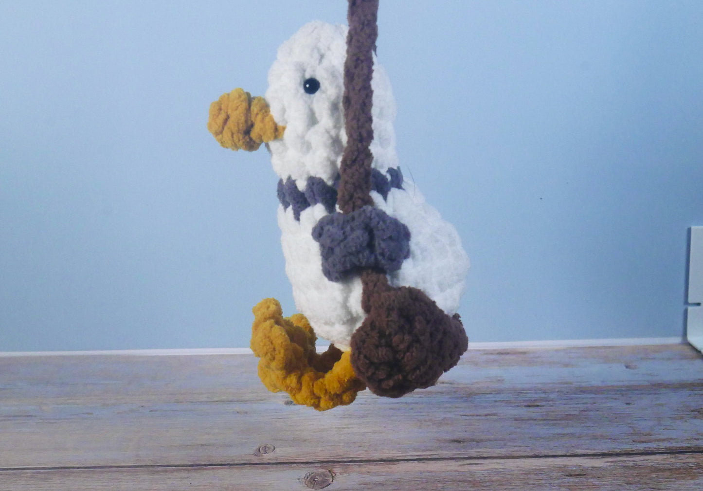 Crocheted Seagull Car Swing