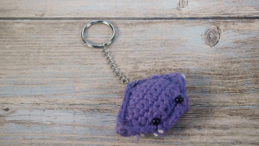 Crocheted Stingray Keychains