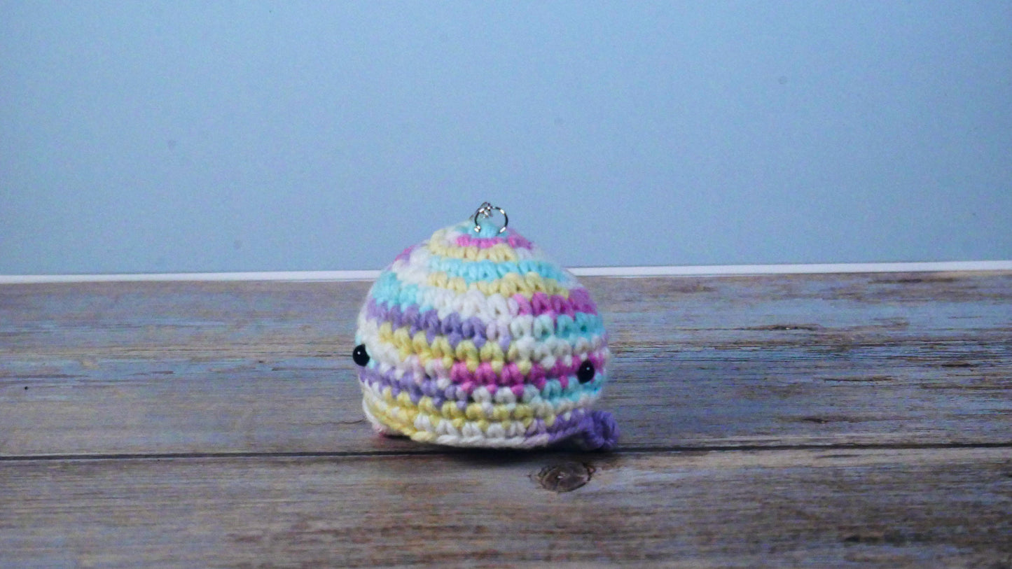 Crocheted Whale Keychains