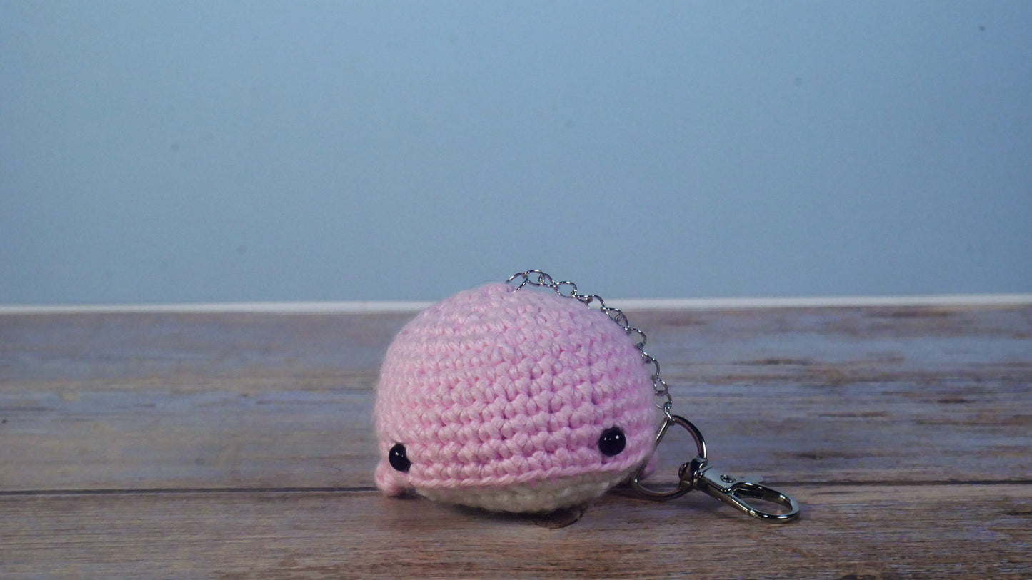 Crocheted Whale Keychains