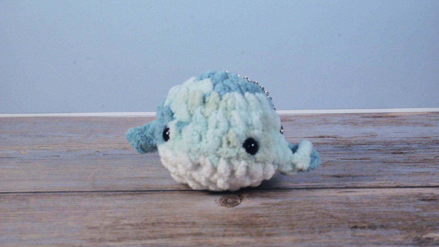 Crocheted Whale Keychains