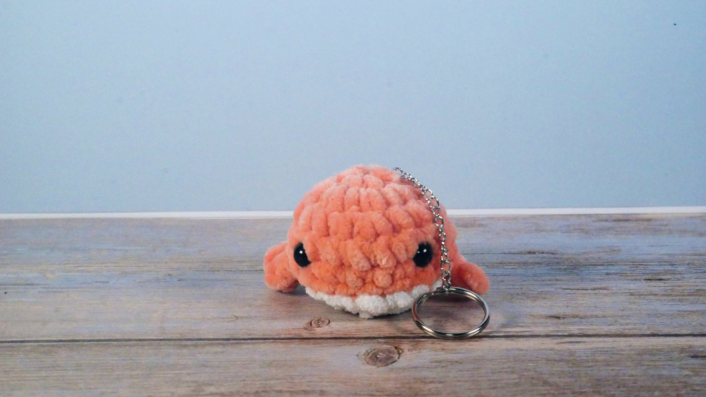 Crocheted Whale Keychains