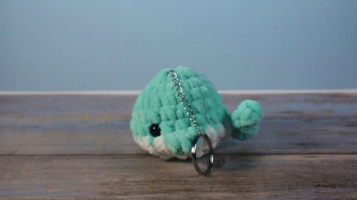 Crocheted Whale Keychains