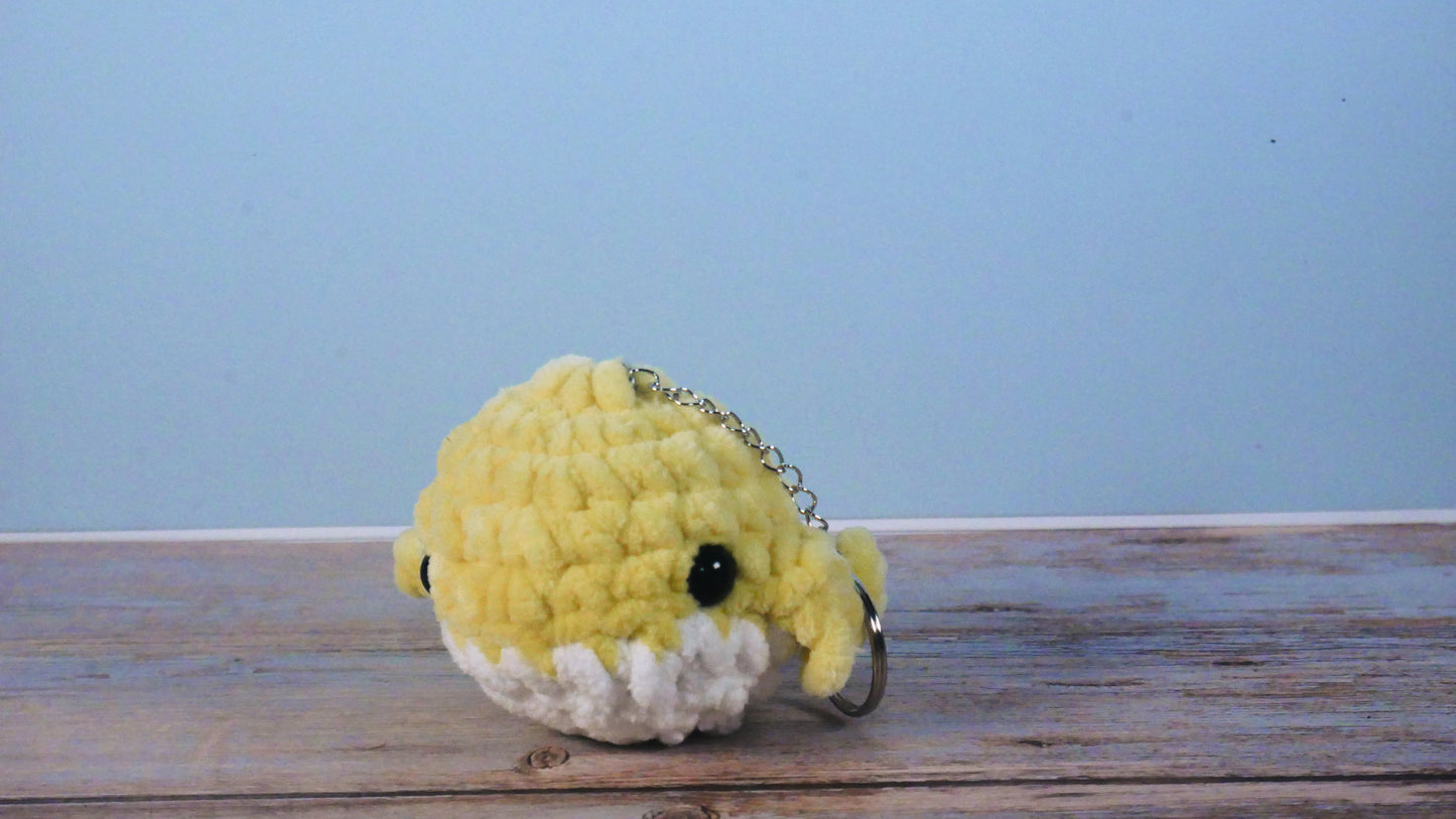 Crocheted Whale Keychains