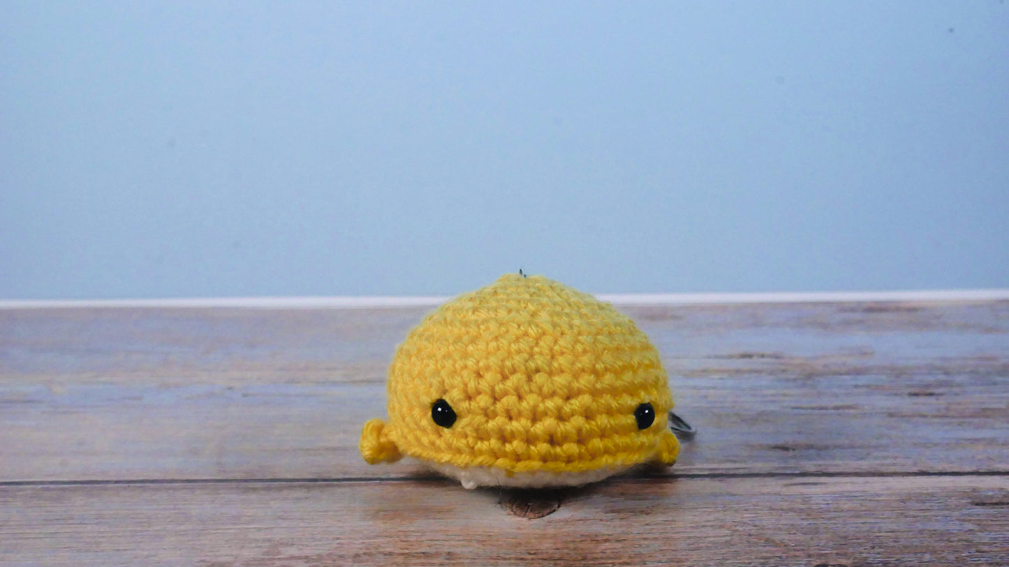 Crocheted Whale Keychains